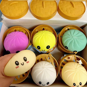 Nuevas Pelotas Sensoriales Antiestrés de Baozi con Purpurina 2026: Caja Misteriosa de Juguetes Blandos Coloridos con Forma de Dumpling - Product Image 6