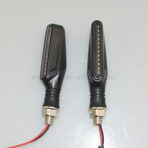 Ambre 12V 12 Led Universal Motorcycle Rear Brake Lamp Turn Signal Light LED Flashing Flowing Turn Signal Light for - Product Image 4