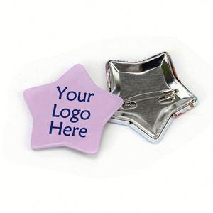 Insignia de Botón Personalizada con Forma de Estrella y Estampado, Suministro Directo de Fábrica - Product Image 2