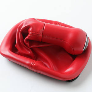 Poignée de levier de vitesse en cuir pour Golf 5 6 vitesses, boîte manuelle, rouge, avec fonction lavable - Product Image 3