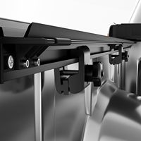Bâche de benne manuelle à profil bas, pliable en quatre parties, en aluminium, pour Ford F150 Crew Cab 2015-2026, pour benne de 5,5 pieds (modèle Lightning)