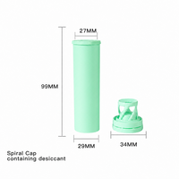Tube en plastique de 99 mm pour comprimés effervescents avec bouchon déshydratant, conception personnalisée pour les compléments alimentaires, marque privée, qualité alimentaire