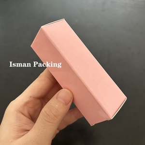 ISMAN Boîte de gloss à lèvres prête à être expédiée W28 H88mm Rose Blanc Noir Violet Emballage en papier Vente en gros Marque privée Prix d'usine - Product Image 5