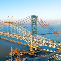 Puente de Estructura de Acero Resistente a la Intemperie, Diseño de Viga de Acero Personalizada para Uso en Carreteras Exteriores