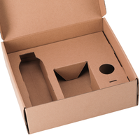 Pot à poudre noir mat de 670 ml avec couvercle en bambou et ensemble de bouteille de shaker à protéines en verre de 500 ml pour l'emballage de compléments alimentaires, kit cadeau