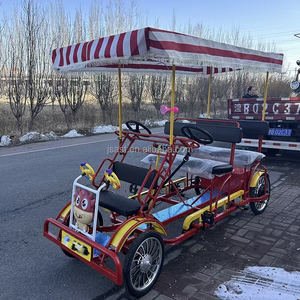 Super Offerta Quadriciclo Elettrico Surrey <span class=keywords><strong>a</strong></span> 4 Posti per Famiglie Bici <span class=keywords><strong>a</strong></span> 4 Ruote <span class=keywords><strong>a</strong></span> <span class=keywords><strong>Pedali</strong></span> Divertente Bici Surrey Tandem <span class=keywords><strong>a</strong></span> 4 Sedute - Product Image 1