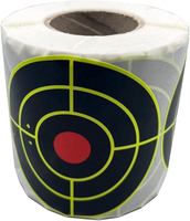 Cible de tir réactive en papier haute visibilité de 3 pouces, motif silhouette et bullseye, pour l'entraînement au tir