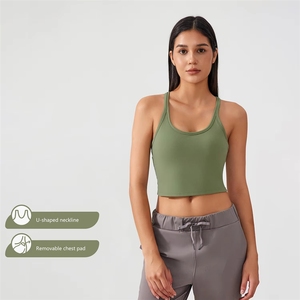 Nuovo Arrivo Top Yoga a Compressione da Donna, Top Corto Slim con Spalline per Fitness - Product Image 3