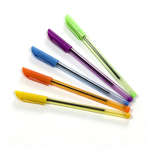 Stylo gel en plastique personnalisé pas cher avec logo, largeur d'écriture 1,0 mm, encre bleue, emballé en boîte pour fournitures scolaires et de bureau - Product Image 6