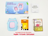 Machine à cartes flash éducatives à thème chat avec fonction vocale pour enfants de 0 à 3 ans, en plastique, emballage en boîte colorée, transfrontalier