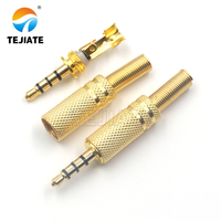 Jack Audio 3,5 conector chapado en oro 3,5mm Audio auriculares con micrófono enchufe teléfono Jack estéreo macho adaptador auriculares Jack
