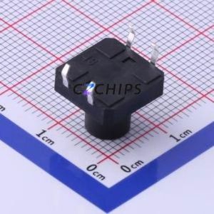 TS-1003-BR10016 Tactile Switch Through hole-4P,12x12mm Switch Single Pole Single Throw Round Button 1.6N Through Hole - Product Image 2