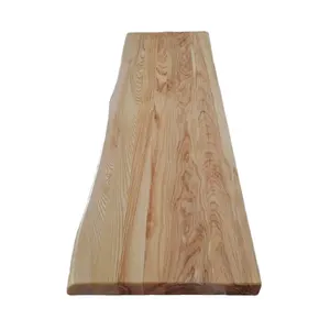 Plateau de Table en bois cendré naturel, vente en gros, hôtel, vanité, comptoirs en bois massif