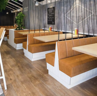 Mobilier de projet pour restaurant, café, bar, restaurant de hamburgers, club KTV, restaurant en velours, banquette modulable