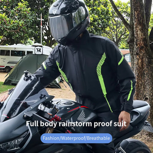 Modern Reflective Nylon Raincoat for Adults with Detachable Hood - Product Image 6