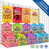 Bonbons gélifiés aux fruits assortis, saveur sucrée, Halal, vente en gros, personnalisables, marque privée, TIK TOK, sac en vrac