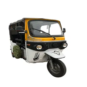 Tricycle électrique à moteur pour adultes, 6 passager, suspendu, Tuk, voiture de bus, triporteur