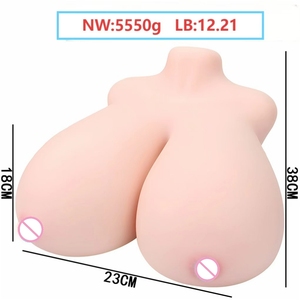 Giocattolo per Masturbazione Maschile con Nucleo Morbido da 5,5 kg, Modello di Seno Gigante per Simulazione del Seno, Materiale TPE 100% Impermeabile per Uomini - Product Image 6