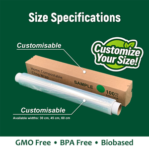 Film étirable alimentaire compostable et biodégradable avec coupeur intégré, sans BPA, anti-buée, pour usage domestique et industriel - Product Image 4