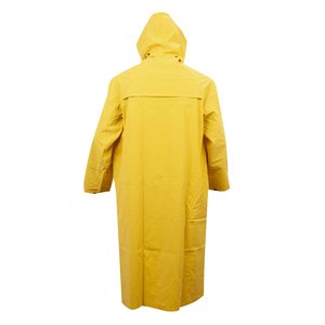 Veste de pluie jaune en PVC polyester de haute qualité, taille XL, classique, imperméable, imprimée, pour adulte, une seule personne. - Product Image 2