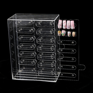 Expositor de Uñas Magnético de Acrílico Transparente, Soporte de Exhibición para Salón, Accesorio de Escritorio, Herramienta para Mostrar la Carta de Colores de Esmalte en Gel - Product Image 1