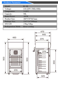 Отель мини-бар холодильник настольная стеклянная дверь мини-холодильник Электрический бесшумный маленький холодильник - Product Image 2