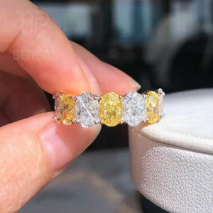 Bague en diamant de laboratoire certifiée IGI VVS, très vendue, en argent 925, diamant ovale créé en laboratoire, bague de mariage pour femme, bijoux fins - Product Image 2