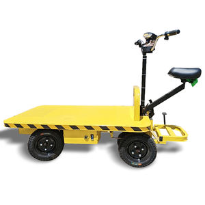 Truk tangan listrik profesional, Platform 150x80cm, kapasitas 1000kg, kursi & dudukan, 4 roda - Product Image 4