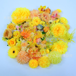 ดอกกุหลาบผ้าไหมสีเหลืองประดิษฐ์จาก Dongchen Arts Crafts สำหรับงานแต่งงาน ของตกแต่งบ้าน กล่องของขวัญ และอุปกรณ์ประกอบฉาก - Product Image 4