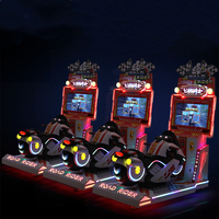Jouet commercial de machine de jeu de moto de simulation interactive en métal
