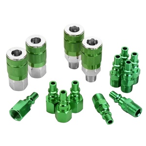 Conectores Neumáticos de Aire, Rosca NPT de 1/4 de Pulgada, Multicolor, Parte Hembra y Parte Macho, Accesorios para Mangueras de Aire, Más Vendidos - Product Image 1