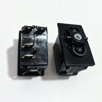 Interrupteur à bascule étanche pour bateau DC12V SPST ON-OFF 4P avec 2 ampoules illuminées pour modification de voiture, bateau ou navire