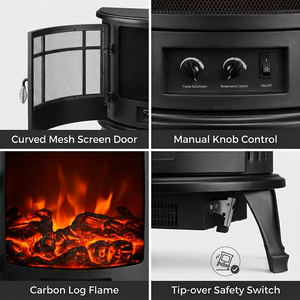 <span class=keywords><strong>Chimenea</strong></span> <span class=keywords><strong>Eléctrica</strong></span> Independiente, Estilo Europeo con Llama Realista en 3D, <span class=keywords><strong>Chimenea</strong></span> de Calefacción Interior, Venta Directa de Fábrica - Product Image 5