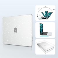 Coque rigide transparente scintillante pour ordinateur portable MacBook Air 13 pouces 2026 M5 2025-2022 M4 M3 M2 M1