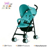 Poussette bébé légère et compacte en plastique à 4 roues, pliable en fer, grand système de voyage portable, capacité de charge 20 kg, 0-3 ans, avec siège