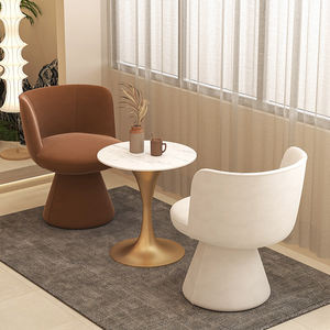 Sillón giratorio de terciopelo verde, silla de escritorio giratoria para tocador, salón, dormitorio, sala de estar - Product Image 3