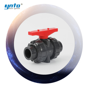 Chất lượng cao DN20 đôi Công Đoàn bóng van tối màu xám uPVC cho các ứng dụng nước trực tiếp OEM của nhà sản xuất hướng dẫn sử dụng bóng van - Product Image 1