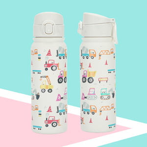 SilverJet Stainless Steel Kids Water <b>Bottle</b> 500Ml Vacuum Insulated With <b>Straw</b> And Lid Back To School Travel Use - Product Image 3