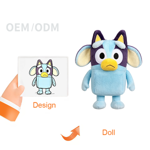 Usine OEM, peluche personnalisée sur mesure, chiot de dessin animé, peluche douce brodée, rembourrage en coton PP, commande en gros pour cadeaux personnalisés - Product Image 3