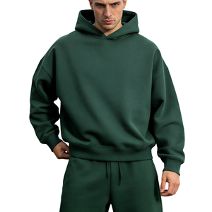 Unisex Solid Color Loose Fit <b>Hoodie</b> High Quality Thick Warm <b>Fleece</b> <b>Lined</b> Blank Hoodies for <b>Men</b> Women Low Cost Wholesale Bulk - Product Image 1