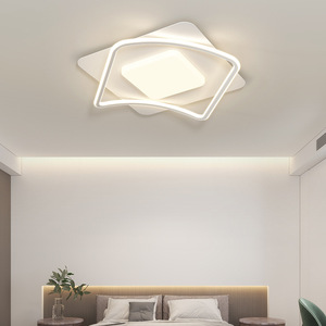 โคมไฟเพดาน LED สี่เหลี่ยมทันสมัย 15-30 ตร.ม. สำหรับห้องนั่งเล่นห้องนอนพร้อมโป๊ะโคม PMMA การส่งผ่านแสงสูง - Product Image 2