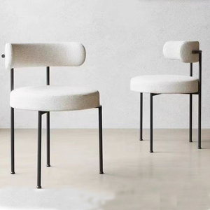 Nordic Style Iron Frame Leisure <strong>Chair</strong> Lint <strong>Velvet</strong> Makeup <strong>Chair</strong> with Backrest for Living Room Restaurant Dining <strong>Chairs</strong> - Product Image 3