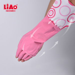LiAo Latex Haushalts reinigung Geschirrs pülen wasserdichte Küche Verwendung Reiniger <span class=keywords><strong>Funkey</strong></span> Gummi handschuhe - Product Image 4