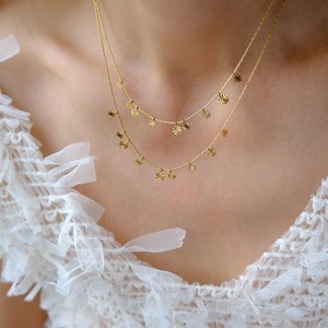 Collier pendentif en acier inoxydable plaqué or, motif géométrique circulaire exquis, chaîne à maillons, bijoux polyvalents pour femmes - Product Image 1