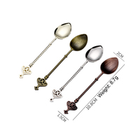 Nouvelle arrivée, cuillère créative en alliage de zinc pour le café, le thé, décorative, expresso, miel, confiture, mini cuillère dorée de 4,3 pouces