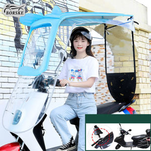 Auvents personnalisés entièrement couverts <span class=keywords><strong>pour</strong></span> vélos électriques, parasol coupe-vent d'extérieur, abri contre la pluie, parapluie <span class=keywords><strong>pour</strong></span> motos, <span class=keywords><strong>scooter</strong></span> solide - Product Image 6