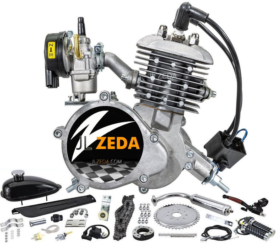 受付終了　ks2 80cc ZEDA Motorised 2 Stroke Bike 80cc Engine Kit 2 Spark Plug CDI