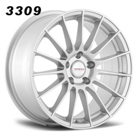 Rep 3309 15/17 pouces 4/5 trous conception populaire rayons minces argent/noir jantes en alliage de voiture jantes de rechange pour Tiffando