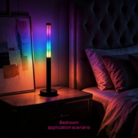 Barre lumineuse LED RGBIC rétractable à hauteur réglable, couleurs magiques, application intelligente, réactive à la musique, USB, lumière ambiante de bureau Cyberpunk