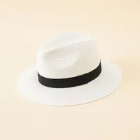 Sombreros de playa a granel para hombre y mujer, sombrero de paja de papel, Panamá, venta al por mayor